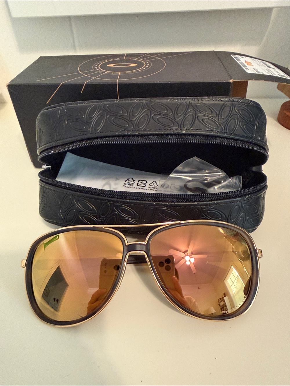 Oakley Aviator Sunglasses - Rose Gold Lenses, Gold Frame